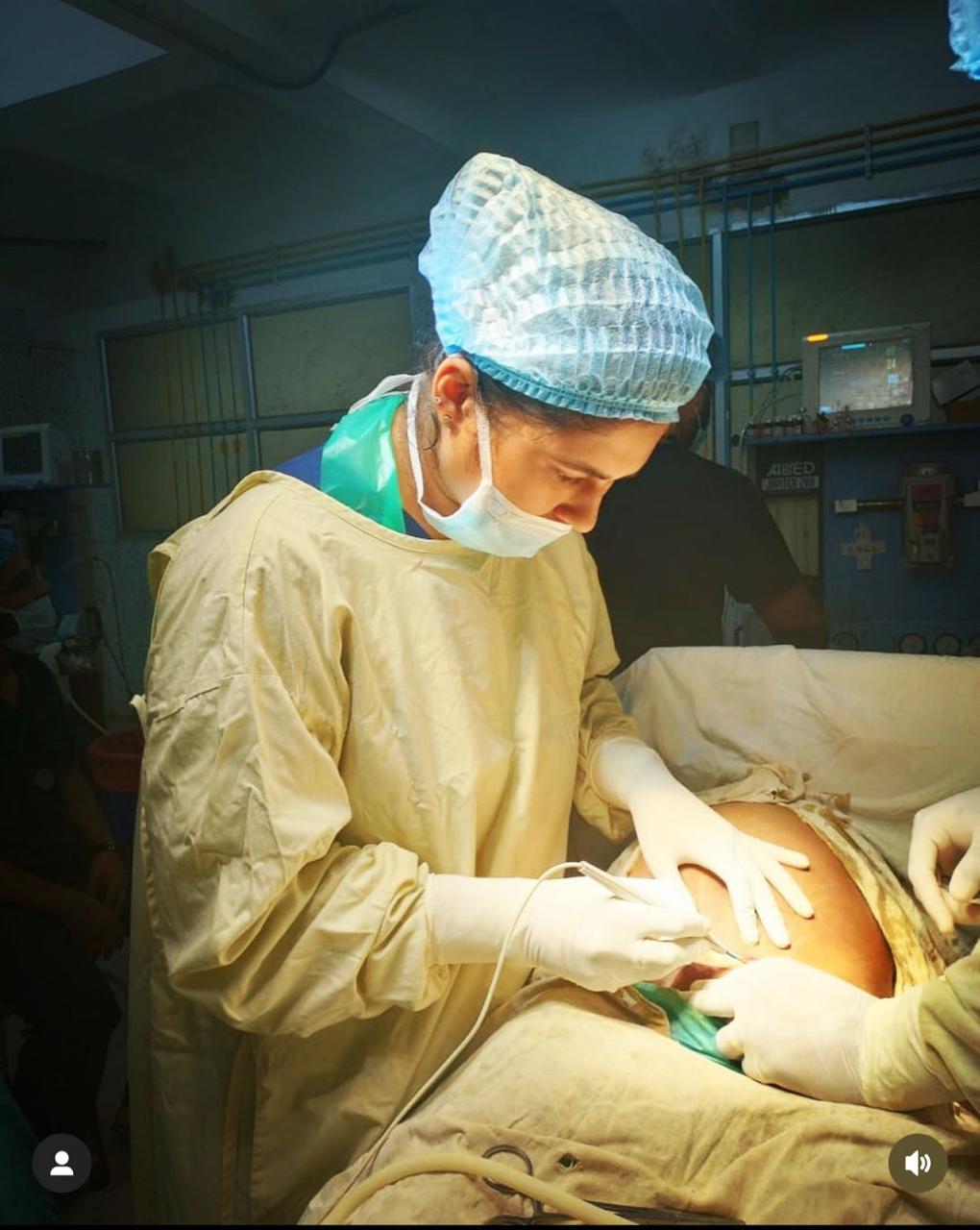 Dr. Tanya Gupta performing surgery